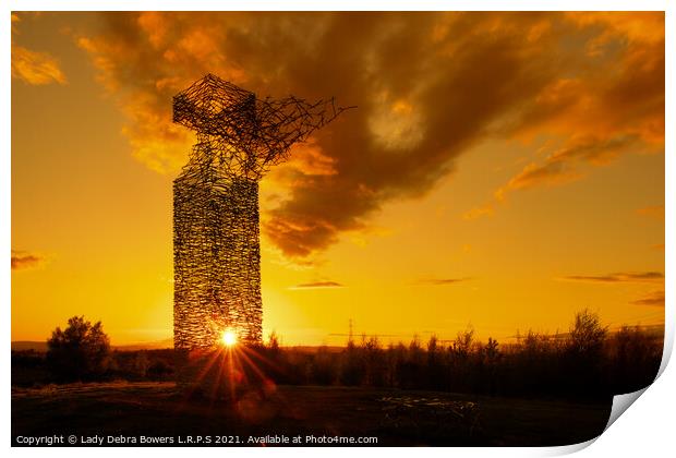 Skytower Sunset, Airdrie Scotland. Print by Lady Debra Bowers L.R.P.S