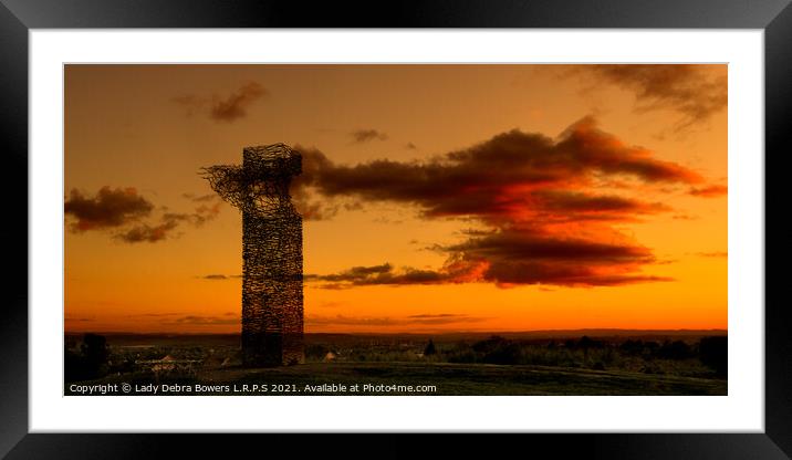 Full Impact Airdrie Skytower  Framed Mounted Print by Lady Debra Bowers L.R.P.S