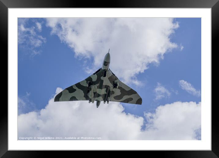 Vulcan XH558 Framed Mounted Print by Nigel Wilkins