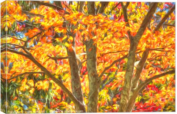 Art Of New York Autumn  Canvas Print by David Pyatt