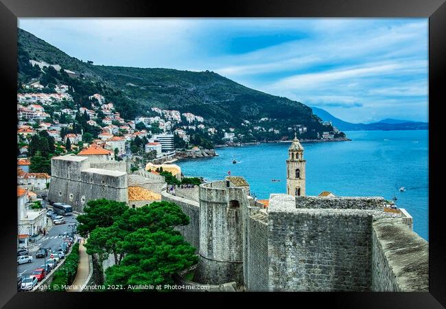 Dubrovnik city wall Framed Print by Maria Vonotna