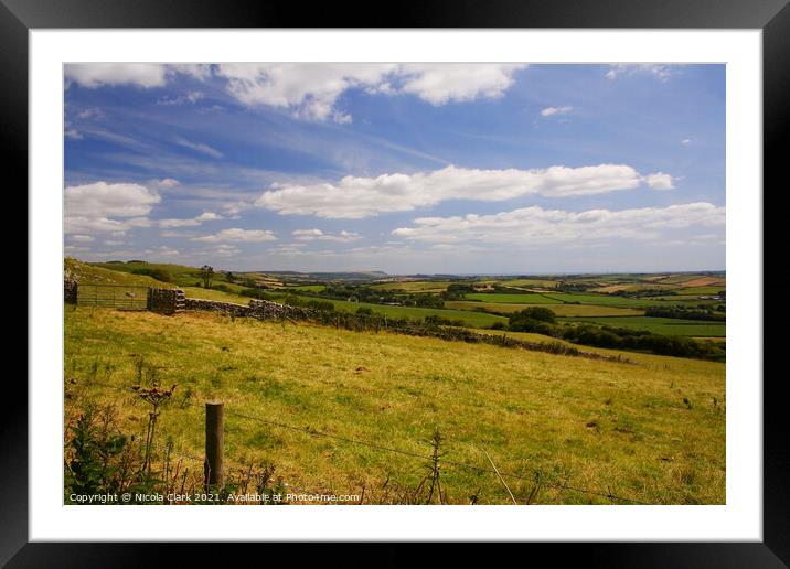 Lush West Dorset Countryside Framed Mounted Print by Nicola Clark