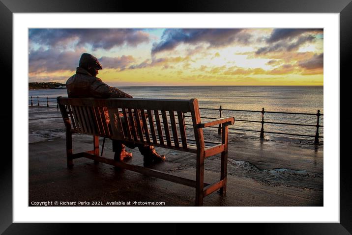 Fred Gilroy Looking out across the bay Framed Mounted Print by Richard Perks