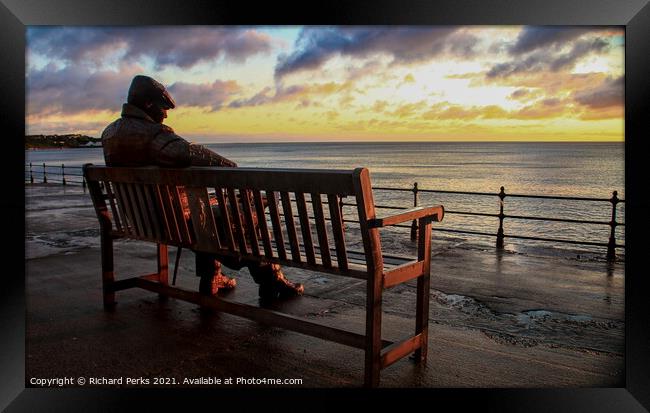 Fred Gilroy Looking out across the bay Framed Print by Richard Perks