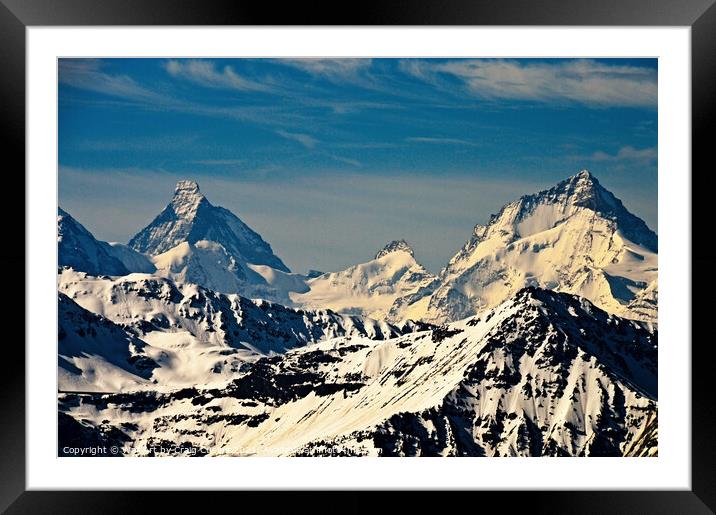 Mountain Top 2 Framed Mounted Print by Wall Art by Craig Cusins