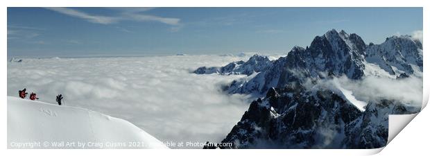 Walking above the Clouds Print by Wall Art by Craig Cusins
