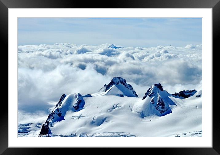 Snow covered Mountain Landscape Framed Mounted Print by Wall Art by Craig Cusins