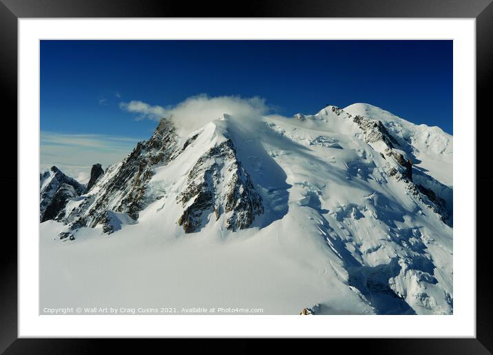 Mont Blanc Mountain Framed Mounted Print by Wall Art by Craig Cusins