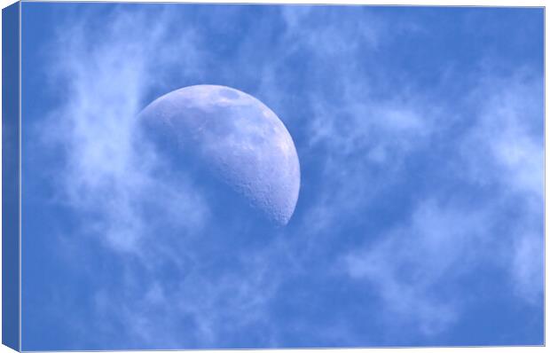 The Moon Through Clouds Canvas Print by Susan Snow