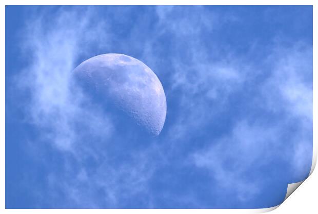 The Moon Through Clouds Print by Susan Snow