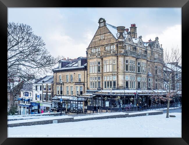 Bettys Tea Rooms at Harrogate in Winter Framed Print by Mark Sunderland