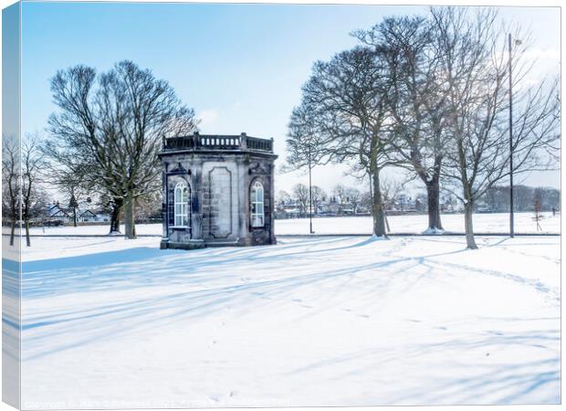 St Johns Well at Harrogate in Winter Canvas Print by Mark Sunderland