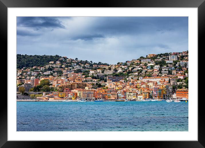 Villefranche Sur Mer Town On French Riviera Framed Mounted Print by Artur Bogacki
