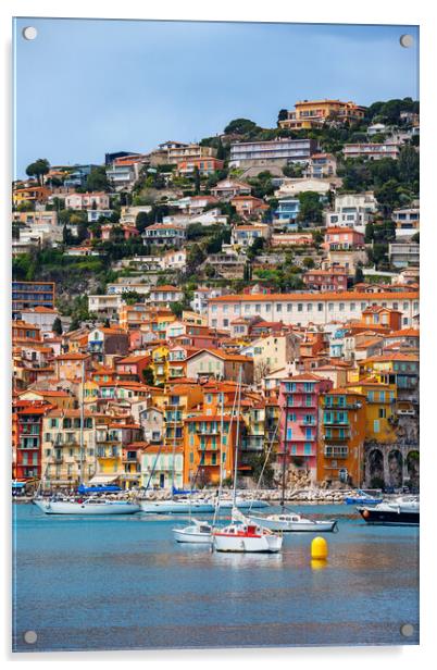 Villefranche Sur Mer Town On French Riviera Acrylic by Artur Bogacki