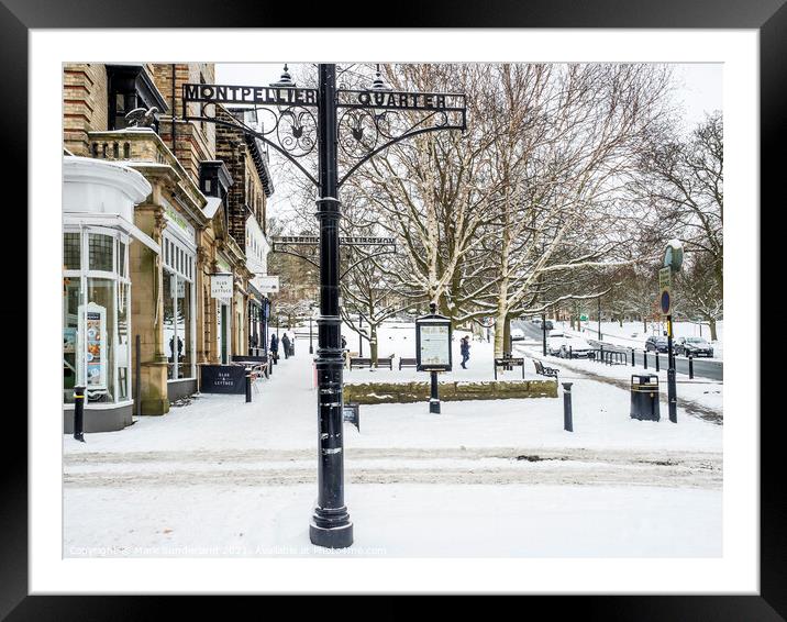 The Montpellier Quarter at Harrogate in Winter Framed Mounted Print by Mark Sunderland