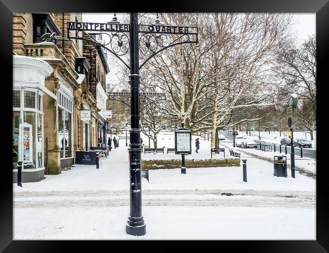 The Montpellier Quarter at Harrogate in Winter Framed Print by Mark Sunderland
