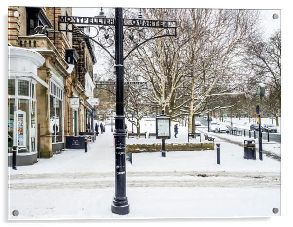 The Montpellier Quarter at Harrogate in Winter Acrylic by Mark Sunderland