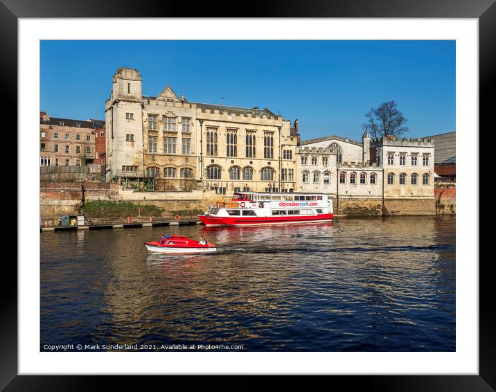 York Guildhall by the River Ouse York Framed Mounted Print by Mark Sunderland