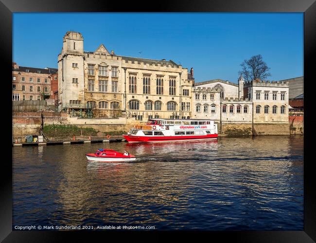 York Guildhall by the River Ouse York Framed Print by Mark Sunderland