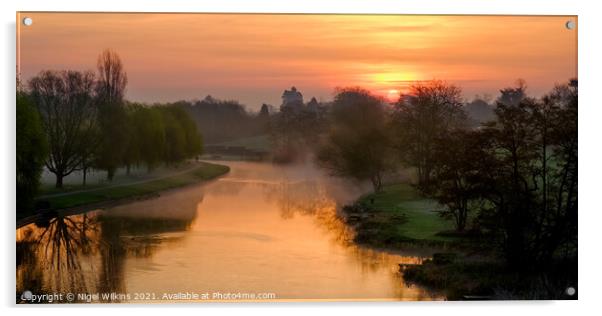 River Avon Acrylic by Nigel Wilkins