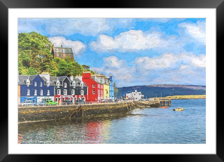 An Impressionist View Of Tobermory Framed Mounted Print by Ian Lewis