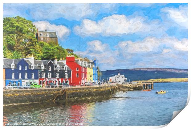 An Impressionist View Of Tobermory Print by Ian Lewis