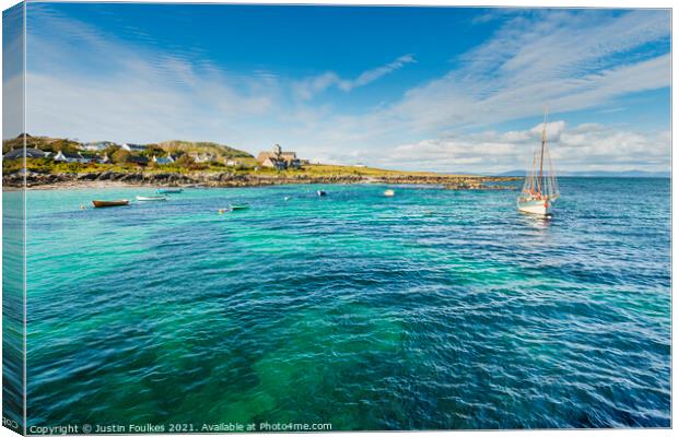 The Abbey, Isle of Iona, Inner Hebrides, Scotland Canvas Print by Justin Foulkes