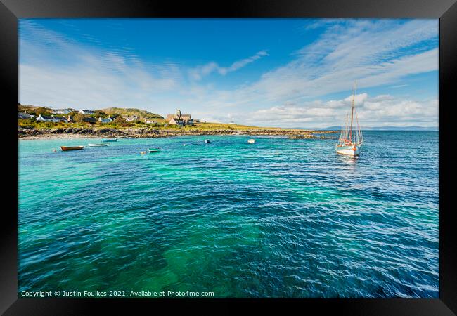 The Abbey, Isle of Iona, Inner Hebrides, Scotland Framed Print by Justin Foulkes
