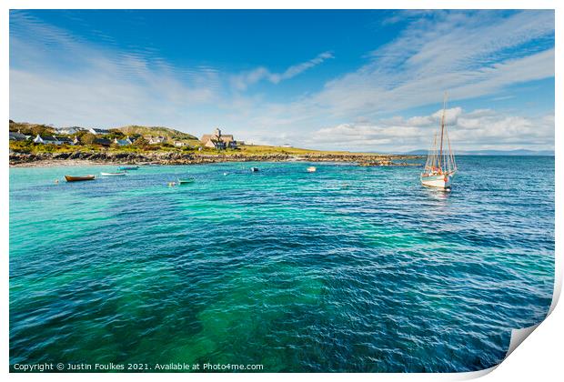 The Abbey, Isle of Iona, Inner Hebrides, Scotland Print by Justin Foulkes