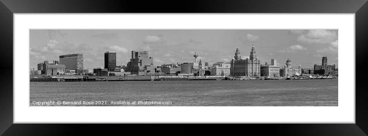Liverpool Waterfront 1989 Framed Mounted Print by Bernard Rose Photography
