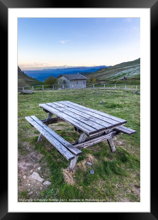 Pic Nic Wooden Bench al Pian delle Nere @FabrizioMalisan Photography-5989 Framed Mounted Print by Fabrizio Malisan