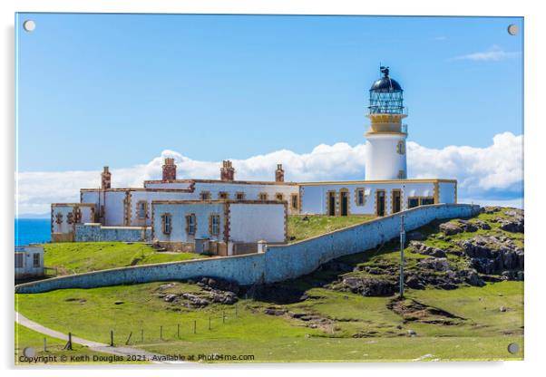 Lighthouse at Neist Point, Isle of Skye Acrylic by Keith Douglas