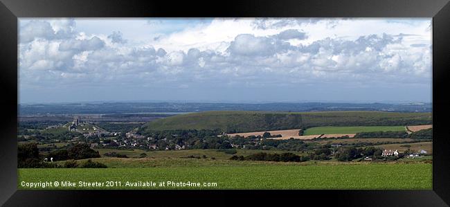 Purbeck Panorama Framed Print by Mike Streeter