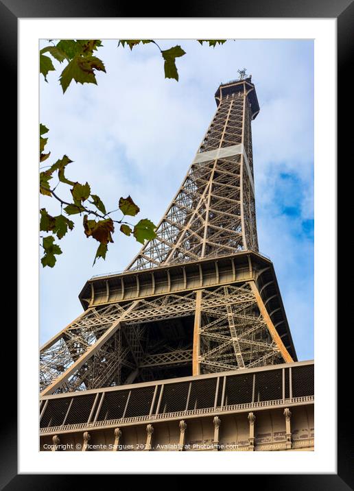 At the foot of the Eiffel tower Framed Mounted Print by Vicente Sargues