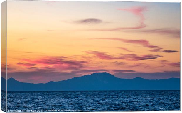 Nisyros Island Sunset  Canvas Print by Jim Key