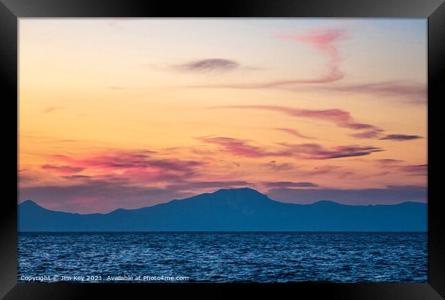 Nisyros Island Sunset  Framed Print by Jim Key
