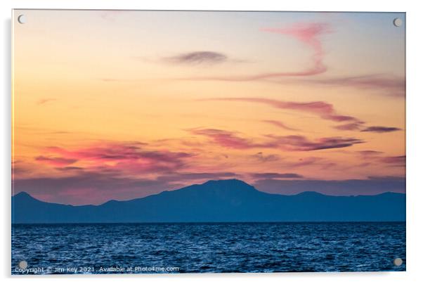 Nisyros Island Sunset  Acrylic by Jim Key