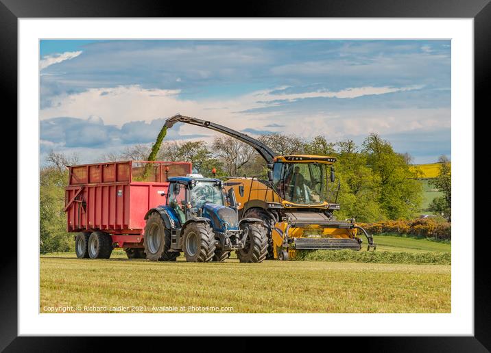Silage Making at Foxberry (4) Framed Mounted Print by Richard Laidler