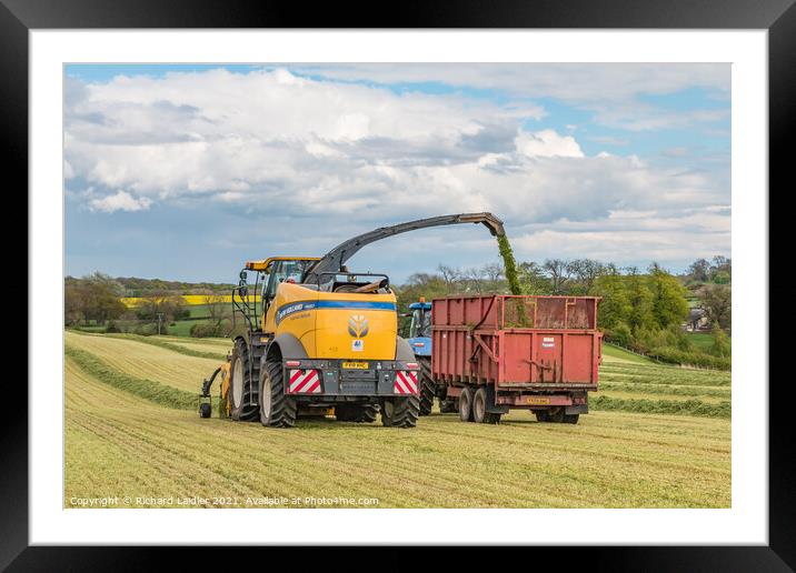 Silage Making at Foxberry (1) Framed Mounted Print by Richard Laidler