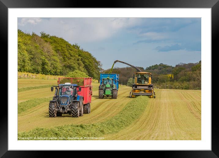 Silage Making at Foxberry (2) Framed Mounted Print by Richard Laidler