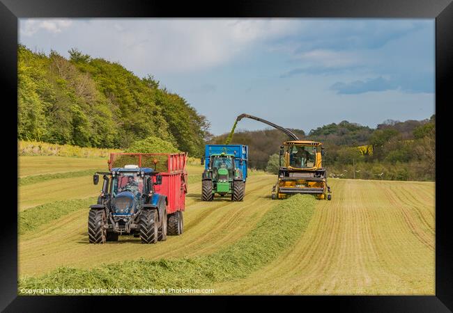 Silage Making at Foxberry (2) Framed Print by Richard Laidler