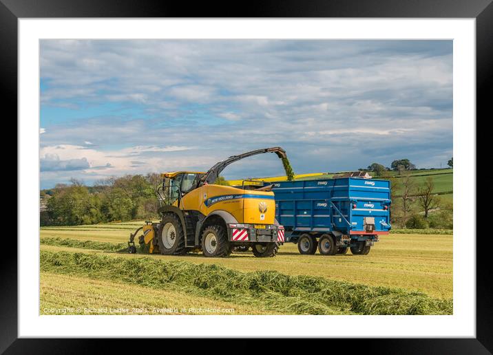 Silage Making at Foxberry (5) Framed Mounted Print by Richard Laidler