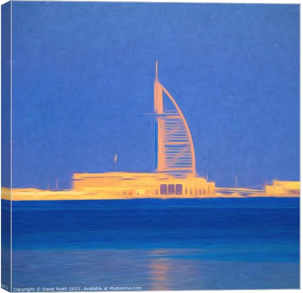 Art Of Burj AL Arab  Canvas Print by David Pyatt