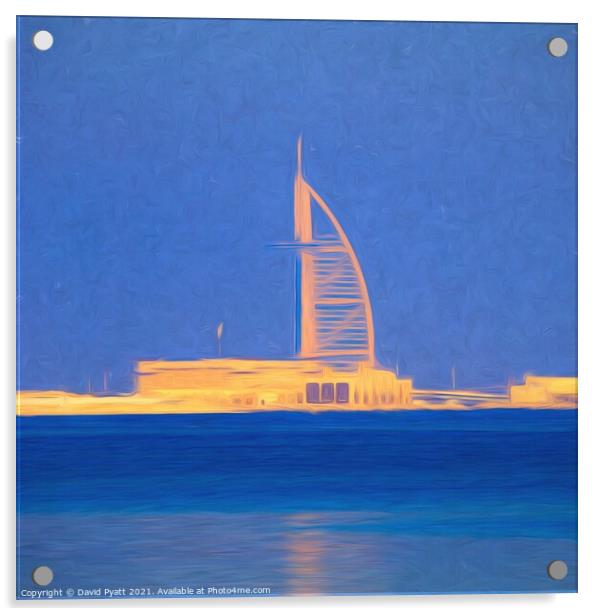Art Of Burj AL Arab  Acrylic by David Pyatt