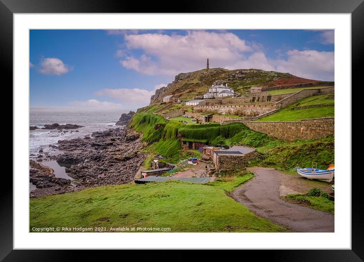 Cape Cornwall, Landscape, England, UK Framed Mounted Print by Rika Hodgson