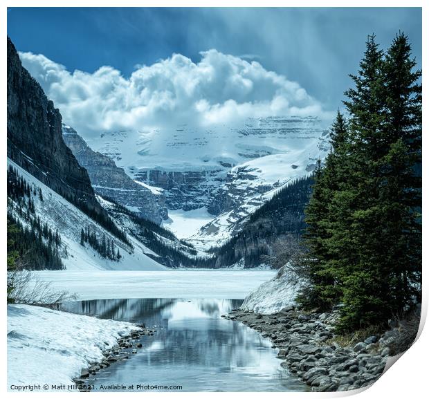Spring on Lake Louise in Banff National Park Print by Matt Hill