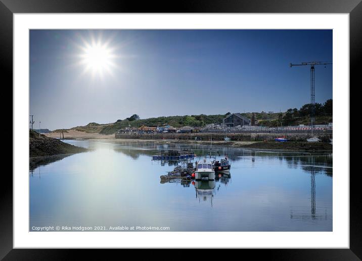 The River Hayle, Landscape, Cornwall, England Framed Mounted Print by Rika Hodgson