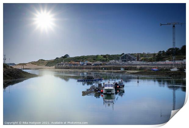 The River Hayle, Landscape, Cornwall, England Print by Rika Hodgson