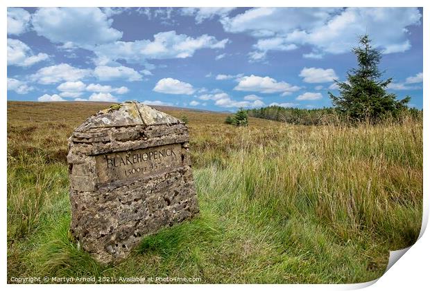 Blakehope Nick, Kielder Forest, Northumberland Print by Martyn Arnold