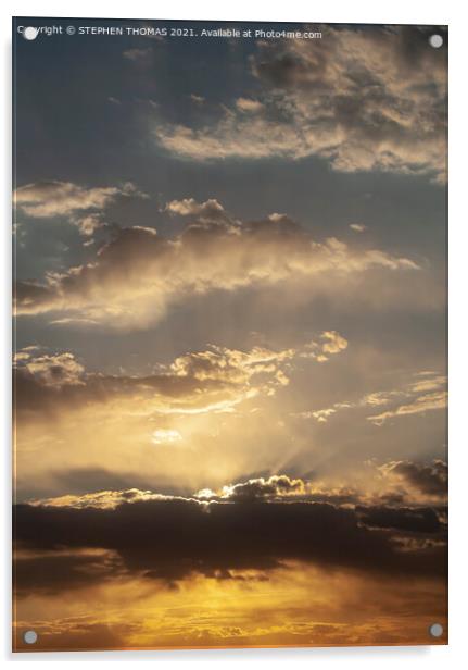 Glorious Sunset Acrylic by STEPHEN THOMAS